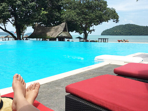 Veduta delle piscine dell'Holiday Villa Beach Resort & Spa Langkawi