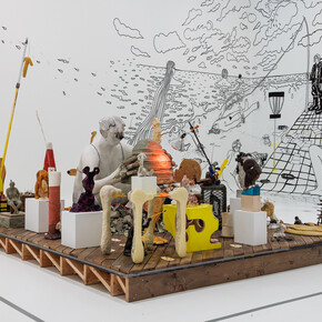 Nicole Eisenman and Edith Hammar, My eyes are like funnels, my ass is a hand, exhibition view. Courtesy of Moderna Museet