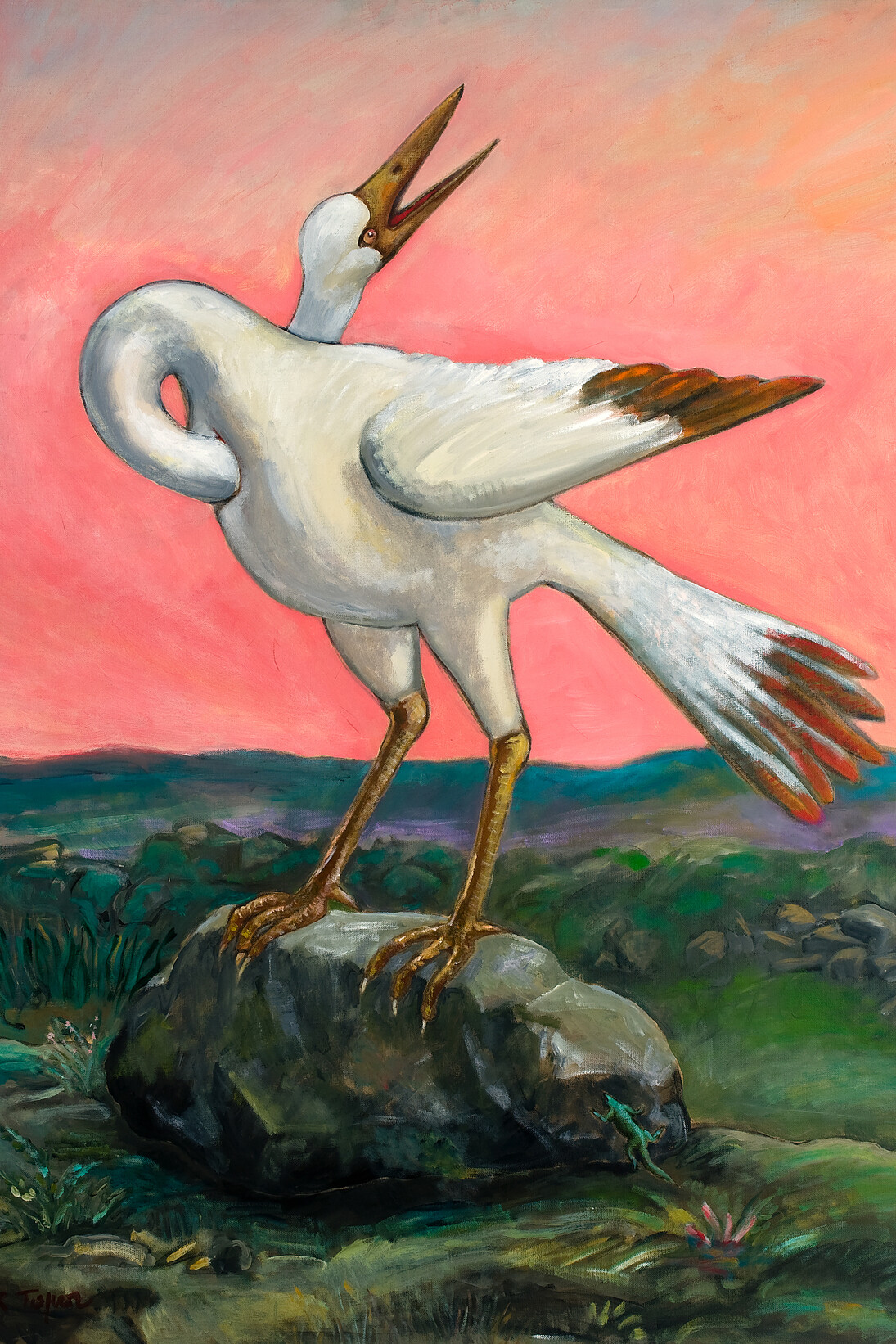 Roland Topor, En soi-même, 1996, acrylique sur toile, 130 x 97 cm, courtesy galerie anne barrault