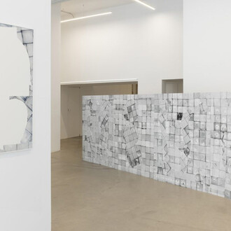 Juan López, Fuerza matriz, vista de exhibición. Cortesía de la Galería Juan Silió