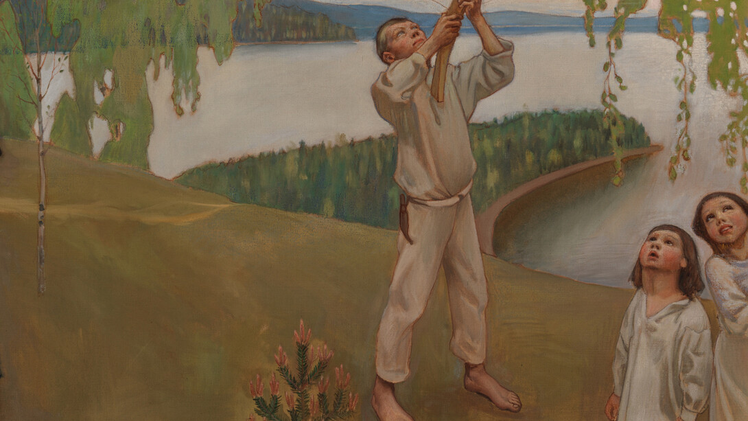Akseli Gallen-Kallela, Frühling, farbiger Entwurf für die Fresken des Jusélius-Mausoleums, 1903. Mit freundlicher Genehmigung des Unteren Belvedere