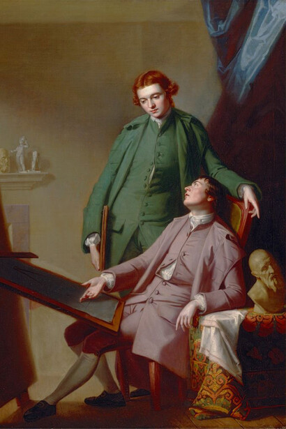 George Romney, A conversation (The artist's brothers Peter and James Romney), 1766. Courtesy of Yale Center for British Art