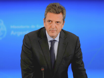 Sergio Massa, miembro de Unión por la Patria, actual coalición progresista gobernante en Argentina