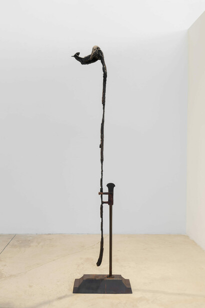 Gabriele Silli, Immenso spermatozoo sottomarino (Immense submarine spermatozoon), vista della mostra. Cortesia di D’Arc Foundation