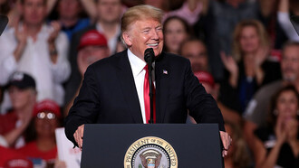 Donald Trump während seiner ersten Amtsperiode in Arizona, 2018