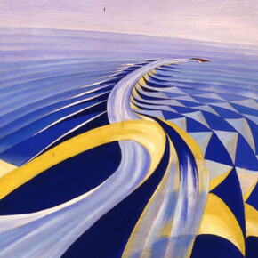 Benedetta Cappa, "Velocità di motoscafo" (dettaglio), 1922, olio su tela, Galleria d’Arte Moderna, Roma