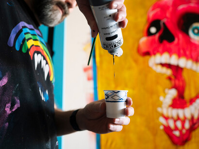 Alex Pardee in studio. Courtesy of Harman Projects. Photo by Chloe Rice