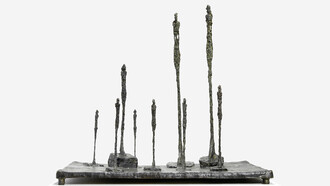 Alberto Giacometti “The Glade, Square, Nine Figures” Bronze, 1950, Archives Fondation Maeght, Saint-Paul de Vence (France)