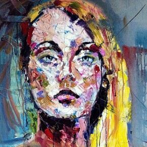 Chris Silver, Melancholy, 30” x 30”, Oil on Canvas, Courtesy of Agora Gallery 