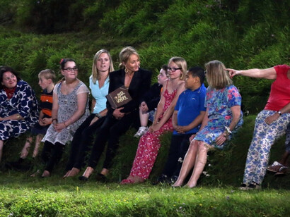 J.K. Rowling reading a story to the children at the Opening Ceremony of the London Olympics, in 2012