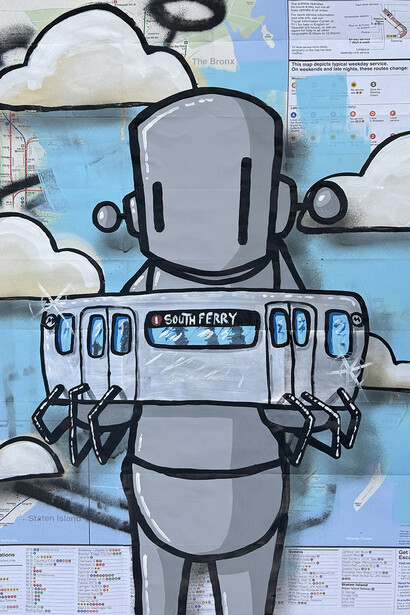 Chris RWK, Will I see you to night on a downtown train (detail), 2026. Courtesy of Harman Projects 