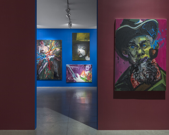 Rainer Fetting, Exhibition view. Courtesy of Albertz Benda