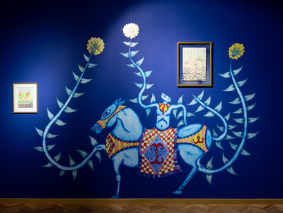 Abbès Saladi, l'odyssée mystique, exhibition view. Courtesy of Comptoir des Mines Galerie