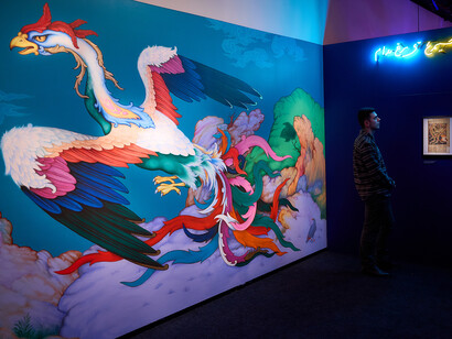Joy. See it. Share it, artwork in exhibition. Courtesy of Immigration Museum