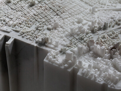Yutaka Sone, ‘Little Manhattan’ (detail), 2007 – 2009, Marble, 55.2 x 265.1 x 85.1 cm, Courtesy of the Artist and David Zwirner Gallery, New York/London 
