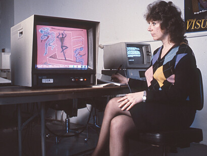 Barbara Nessim at the School of Visual Arts, 1986. Photographed by Seiji Kakizaki. Courtesy of the artist.