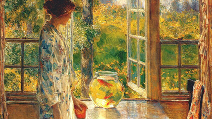 Childe Hassam - Bowl of goldfish