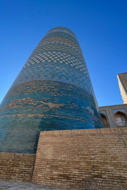 Edificios en la ciudad de Khiva en la región de Khorezm, Uzbekistán