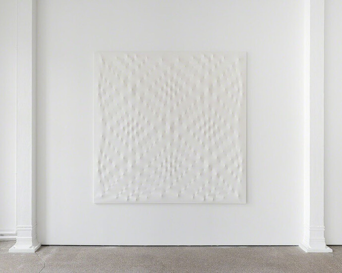 Carl Andre & Enrico Castellani. Courtesy of Gallery Greta Meert