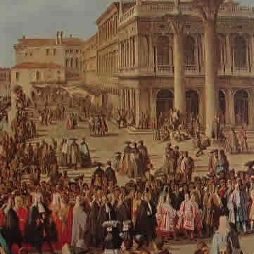 Canaletto, La Réception de l’ambassadeur français Jacques-Vincent Languet, détail