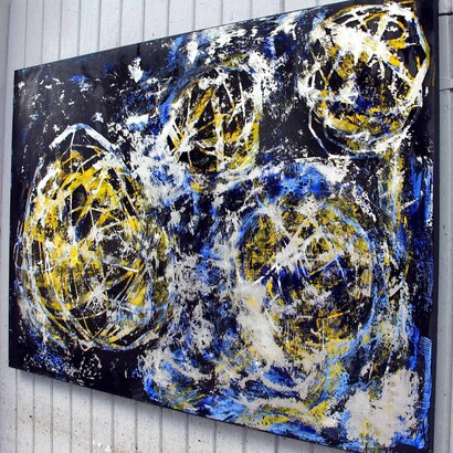 Jorge Enrique, Metallica Project, Rain in my hands (side), 107x152x4 cm  