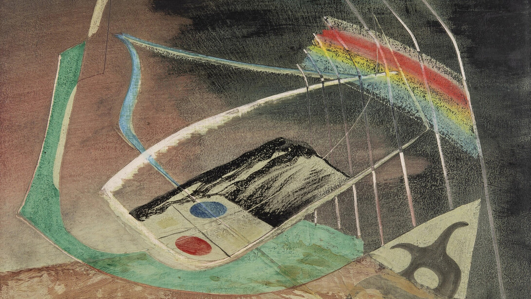 John Tunnard, Untitled composition (detail), c.1940. Courtesy of the Redfern Gallery