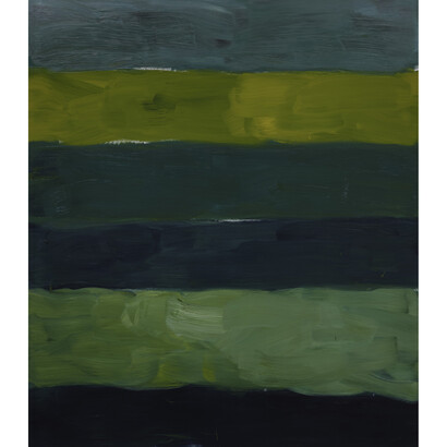 Sean Scully, Landline Green Below, 2014, oil on aluminium