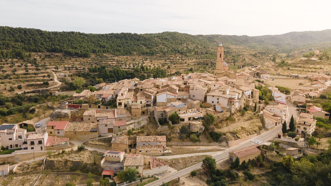 Panorámica de Belmonte de San José, Aragón, España