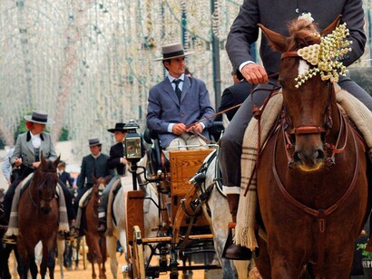 Caballistas en la Feria de Jerez