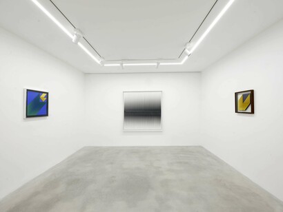 Alberto Biasi, Politipi, vista della mostra. Per gentile concessione della Galleria Dep Art