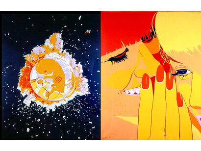 Bernard Rancillac, Pilules capsules conciliabules 1966, Vinyl on canvas, 1460 x 2280 mm, Collection of the artist. Photo: Nathalie Rancillac © Bernard Rancillac/DACS 2015
