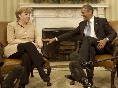 Obama y Merkel en la Casa Blanca cuando el segundo era presidente de Estados Unidos