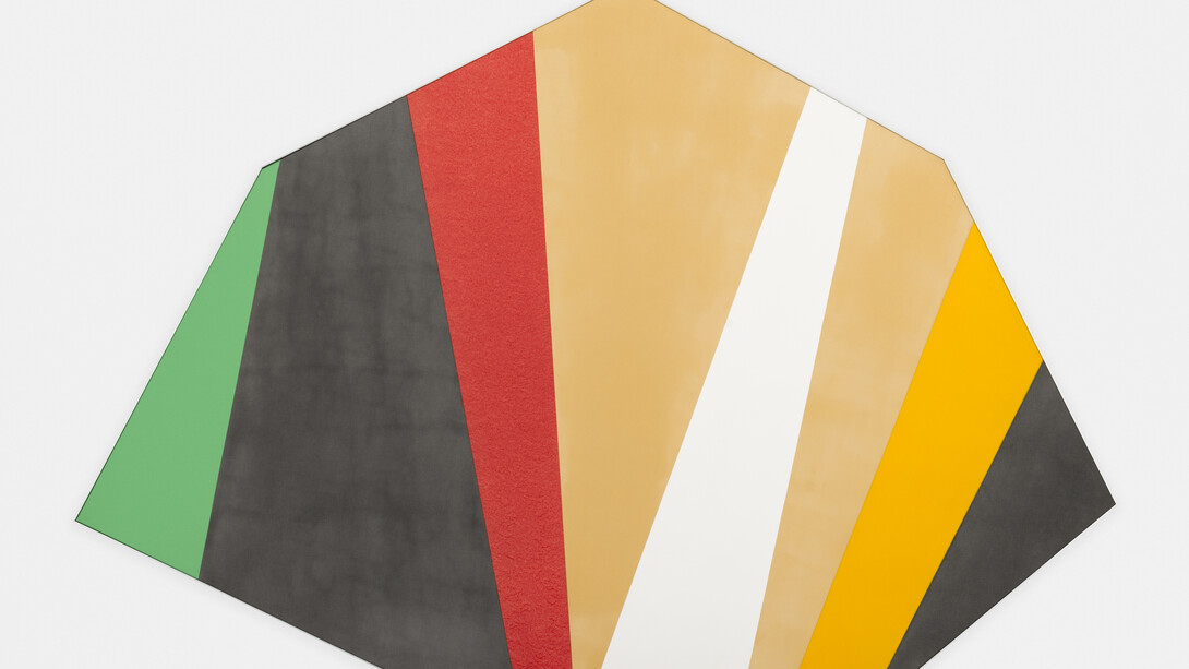 Kenneth Noland
Half Day, 1976
verso signed, titled and dated
acrylic on canvas
66 1/2 x 130 inches 
168.9 x 330.2 cm
 © The Estate of Kenneth Noland/ VAGA, New York/ Dacs, London, 2016.
