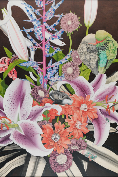 Tiffany Bozic, Agape, Acrylic on maple panel, 2014, 48 x 36 inches