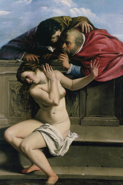 Artemisia Gentileschi, Susanna und die Alten, 1610, Öl auf Leinwand, 170 x 121 cm, © Kunstsammlungen Graf von Schönborn, Pommersfelden (inv. 191)