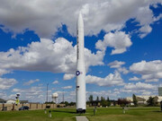 LGM-30G Minuteman III Missile and Transporter/Erector at Malmstrom AFB Museum in Montana, USA