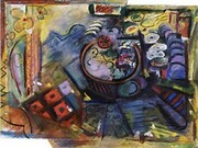 Marion R. Taylor, From my Terrace with the Alpilles in the Background (Les Alpilles Saint-Remy), 1988.