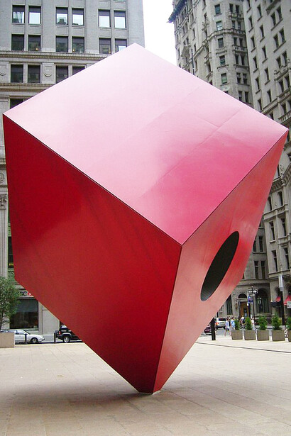 Red Cube by Isamu Noguchi, Broadway, USA