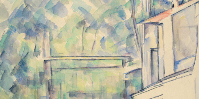 Paul Cézanne, Mühle am Fluss (Die Brücke von Maincy) 1904/05