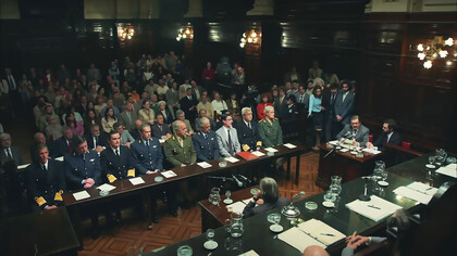 Court footage from the movie Argentina 1985, Ricardo Darín, Peter Lanzani