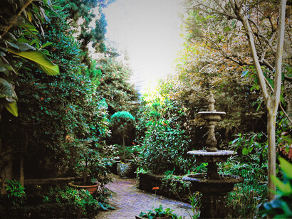 Beautiful garden in Savannah, Georgia, USA © Photo by Jane Ammeson