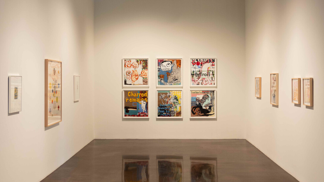 Collage / Assemblage, a group exhibition featuring works by 15 artists, photo by Allison V. Smith. Courtesy of Barry Whistler Gallery