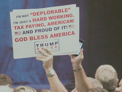 Outraged voters at a Trump rally in Clive, Iowa, on September 13, 2016