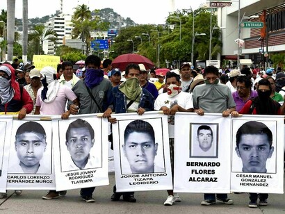 Manifestación en recuerdo de los desaparecidos en México