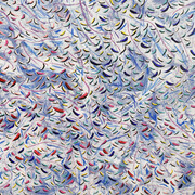 Caleen Ladki, Embracing Uncertainty 9 (close-up), 2023, mixed media on canvas, 125x210 cm. Courtesy the artist and Artbooth Gallery, Abu Dhabi
