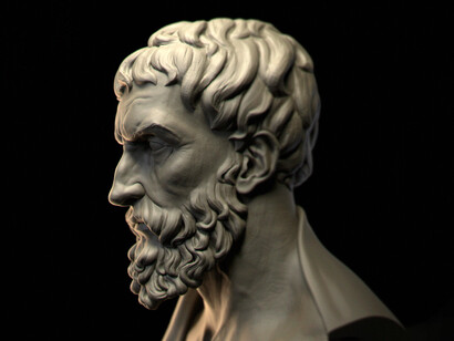 Busto del filósofo Epicuro