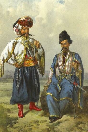 Ataviados con el traje kurdo