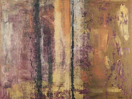 Charles Conrardy, Malbec, Mixed Media on Canvas, 48" x 60"