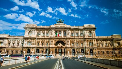 Magistratura italiana. La sede della Corte di cassazione a Roma, Italia
