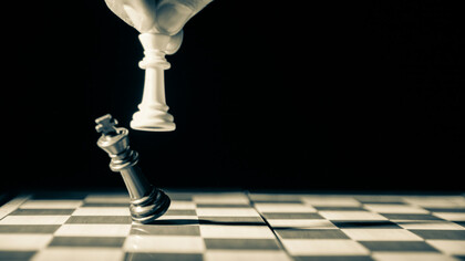 A chessboard showing a failed move